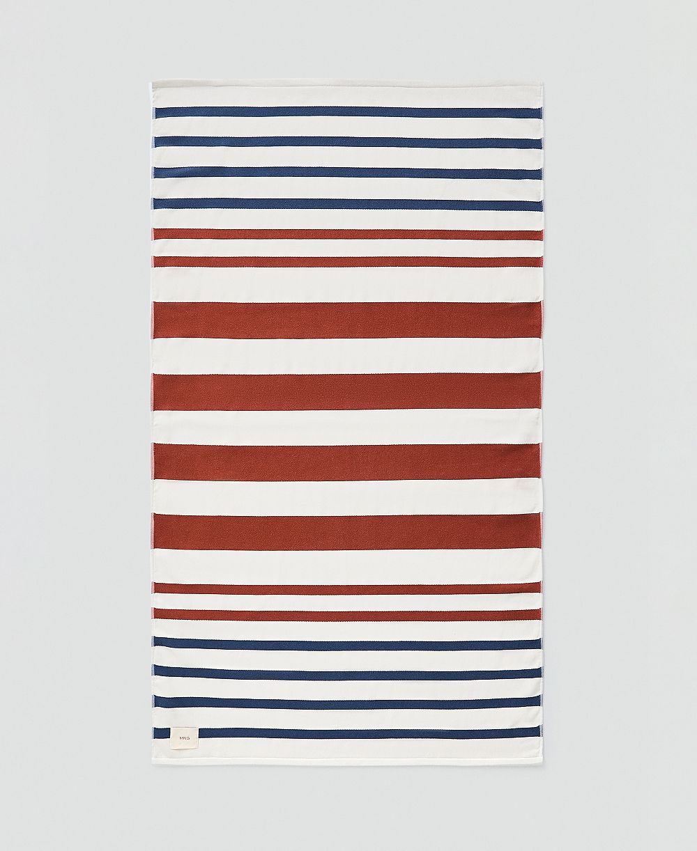 Мужское пляжное полотенце MANGO Cotton Striped