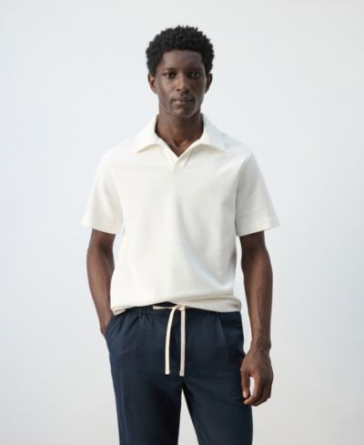 Mango Мужская текстурированная рубашка-поло Regular-Fit