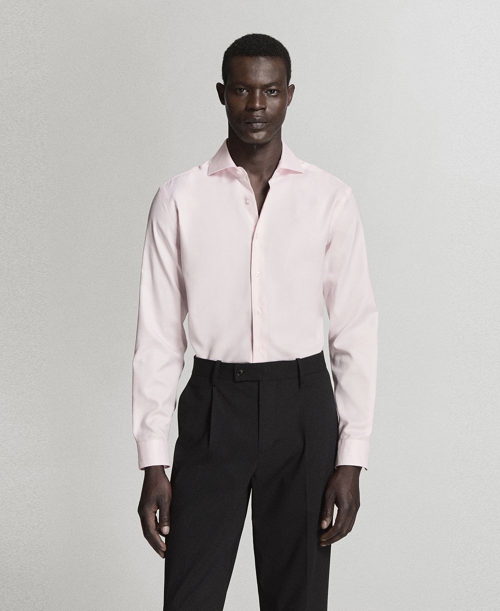 MANGO Мужская хлопковая рубашка Slim-Fit