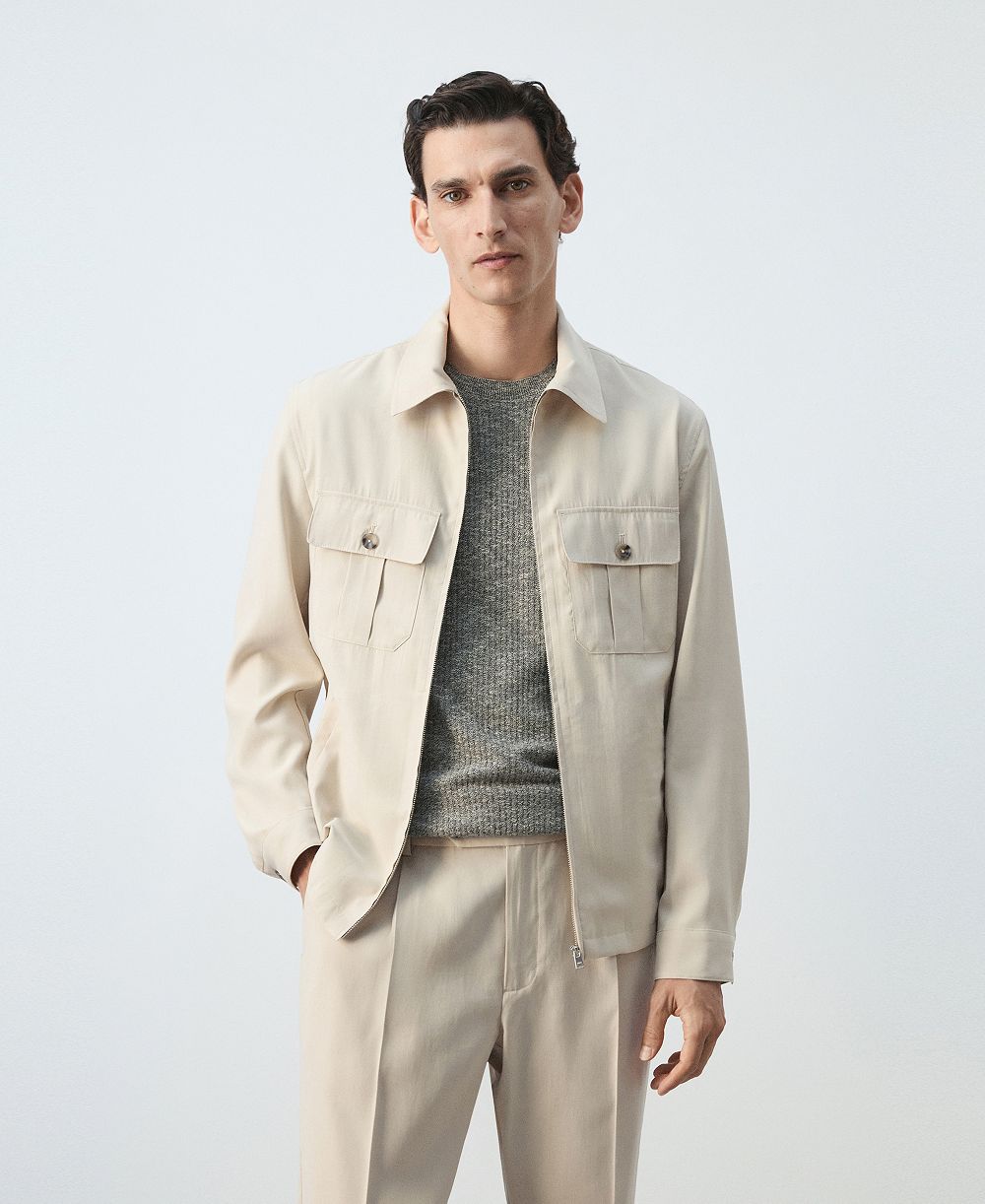 Мужской модальный жакет Mango Pockets Regular-Fit