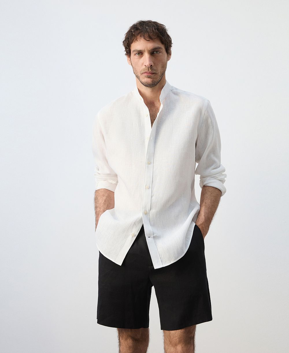 Мужская льняная рубашка Mango Regular-Fit