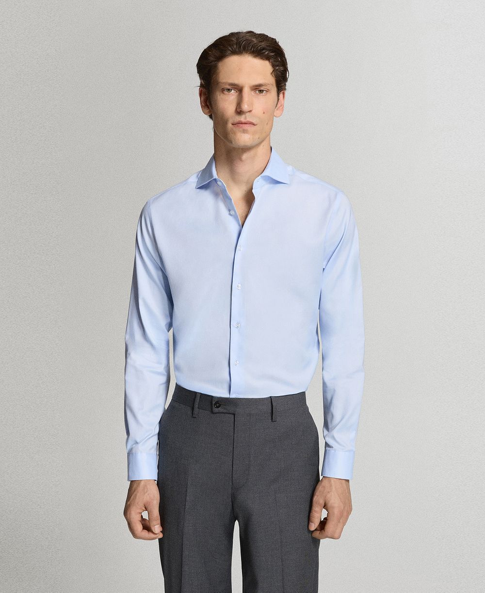 Мужская хлопковая рубашка Mango Slim-Fit
