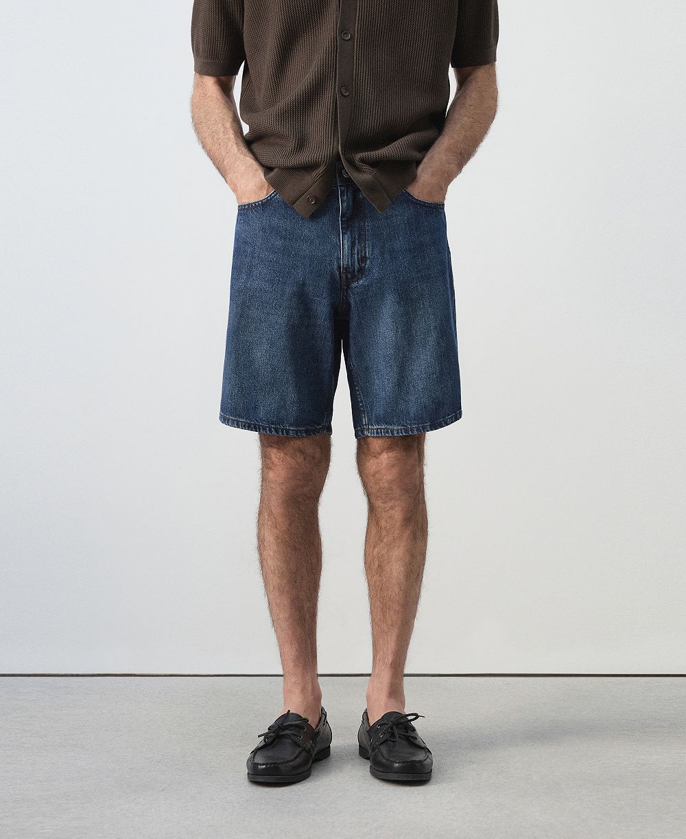 Мужские бермуды Mango Straight-Fit Denim 8.86"