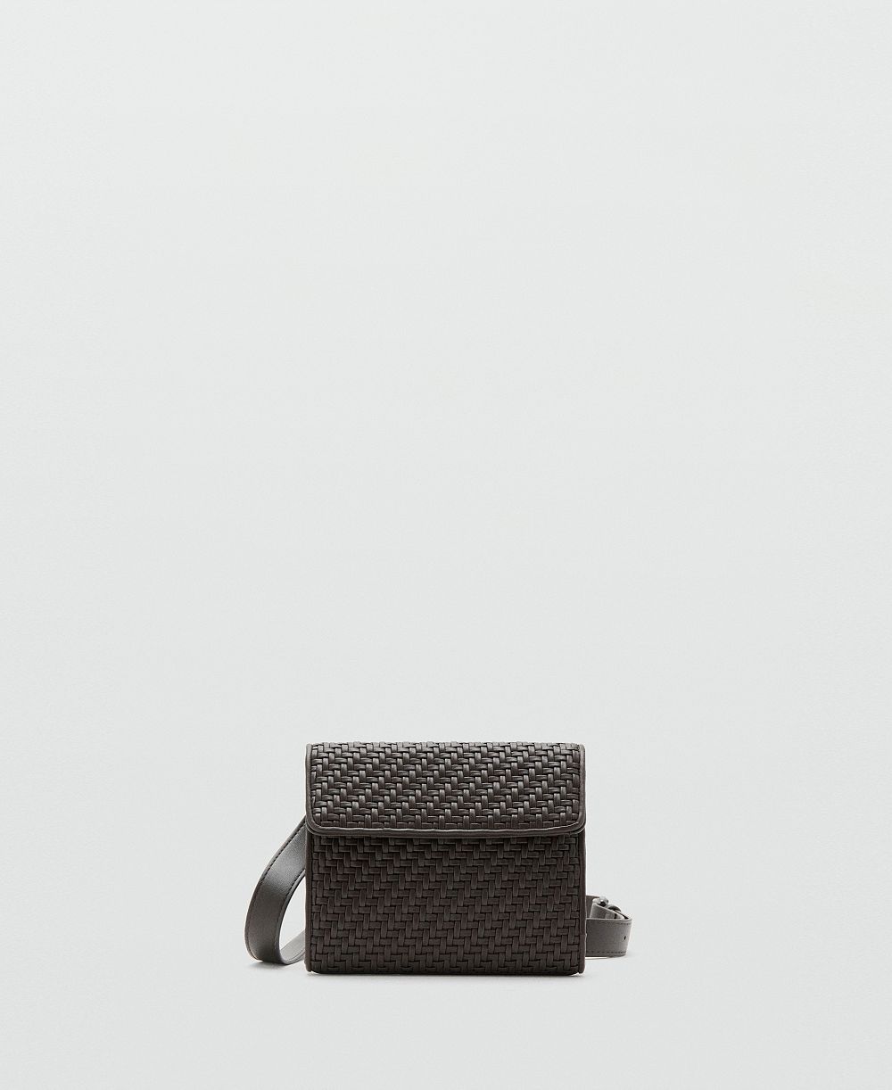 Mango Men's Long Handle Braided Bag