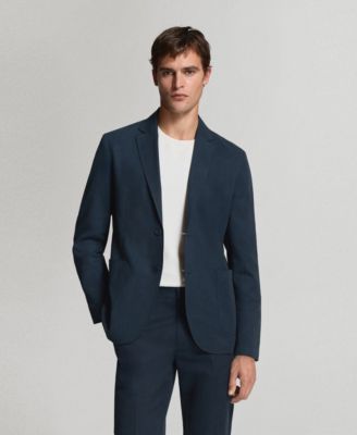Mango Men's Slim-Fit Linen-Lyocell Blend Suit Blazer