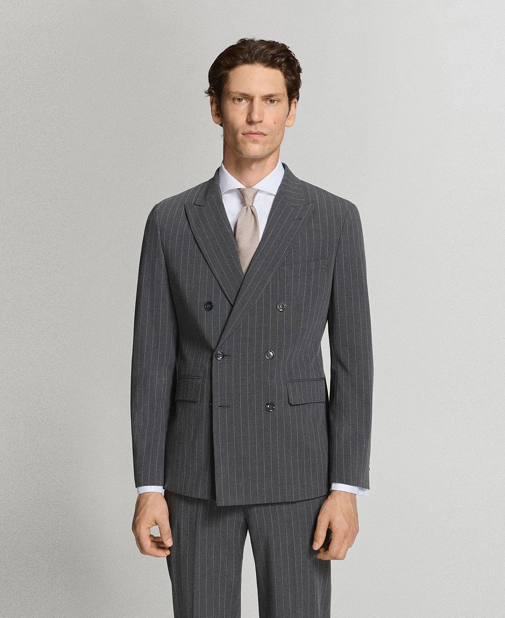 Мужской приталенный пиджак MANGO Monaco Double-Breasted Slim-Fit