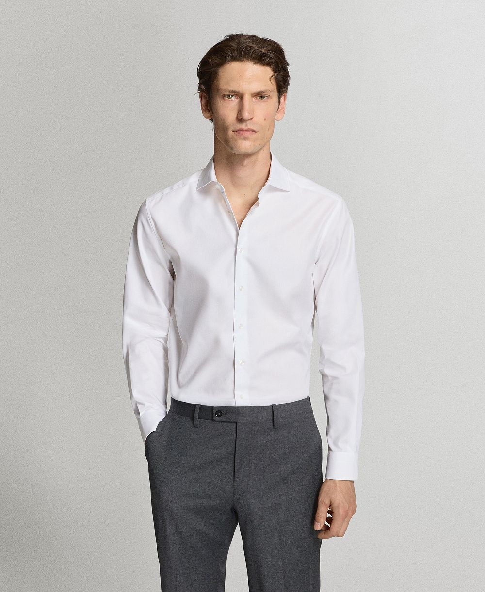 Mango Мужская хлопковая рубашка Regular-Fit
