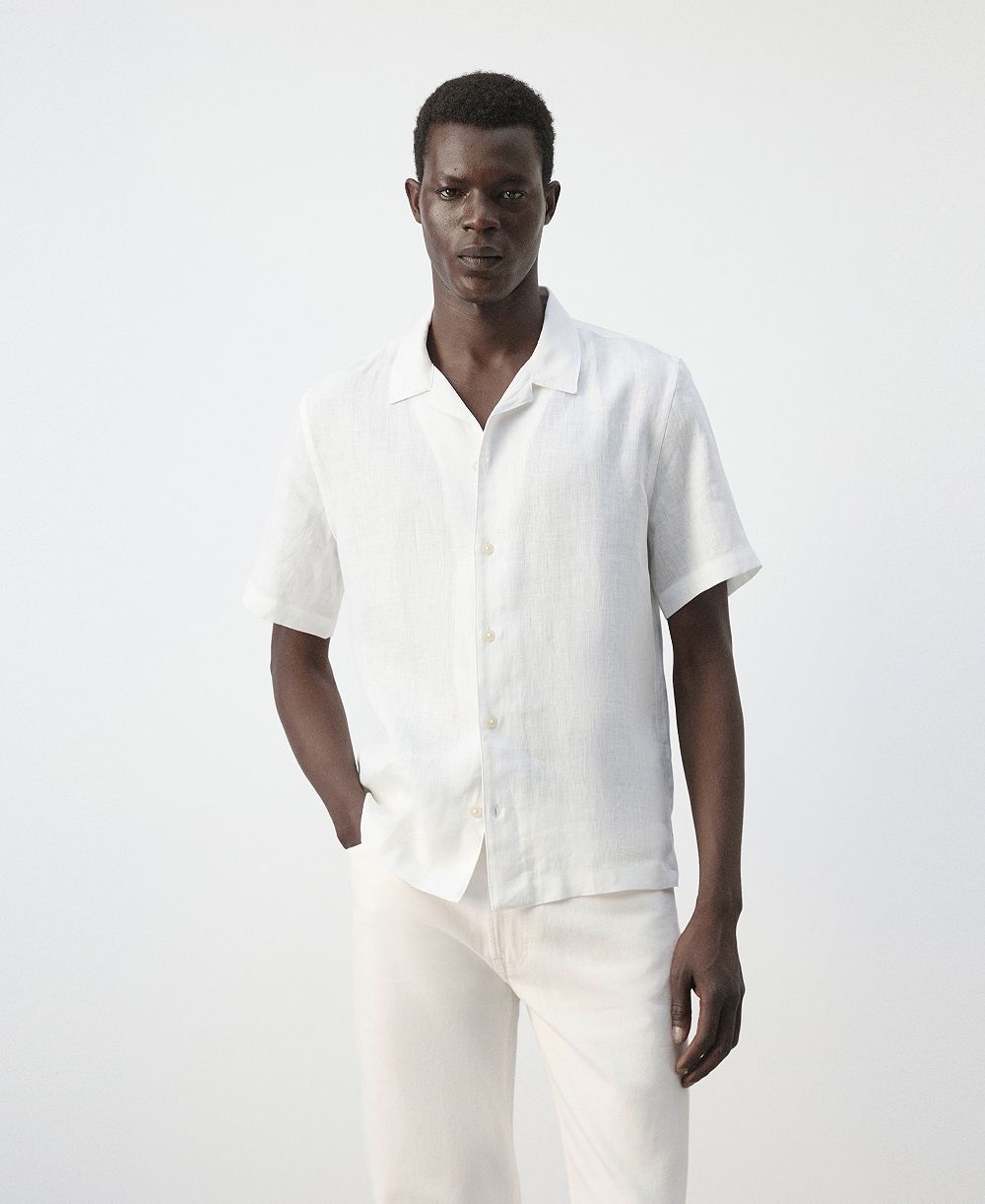 Mango Men's Regular-Fit Linen Shirt