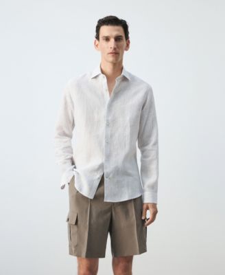 Mango Men's Linen Slim-Fit Shirt