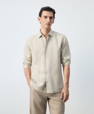 Мужская рубашка Mango Regular Fit Linen Lyocell