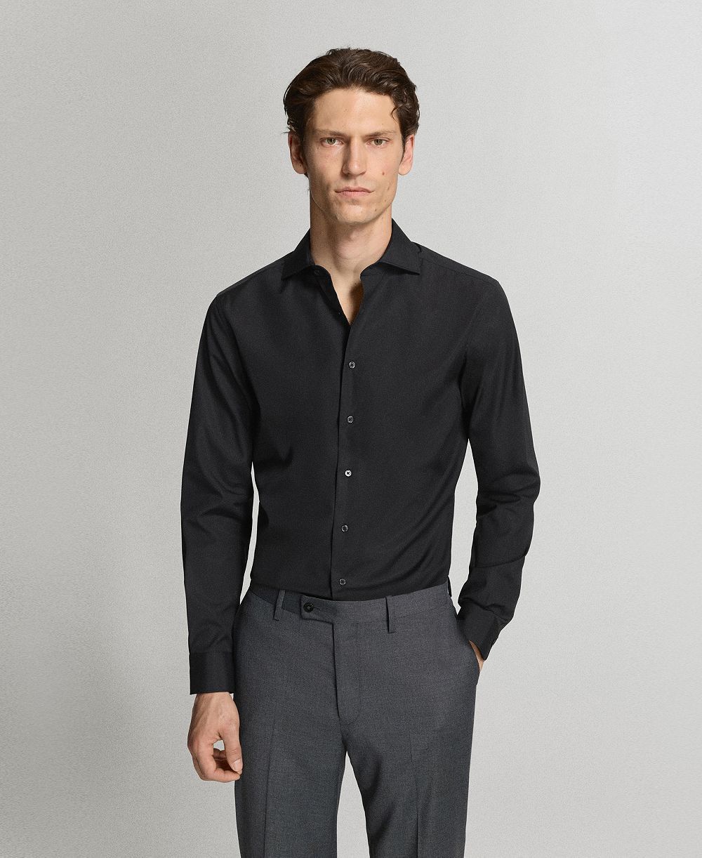 Mango Мужская классическая рубашка из хлопкового поплина Slim-Fit