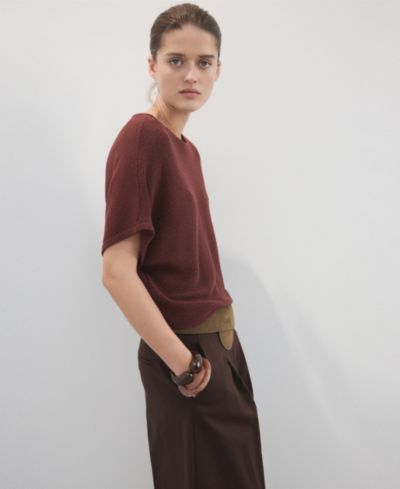 Mango Women's Short-Sleeved Knitted Sweater