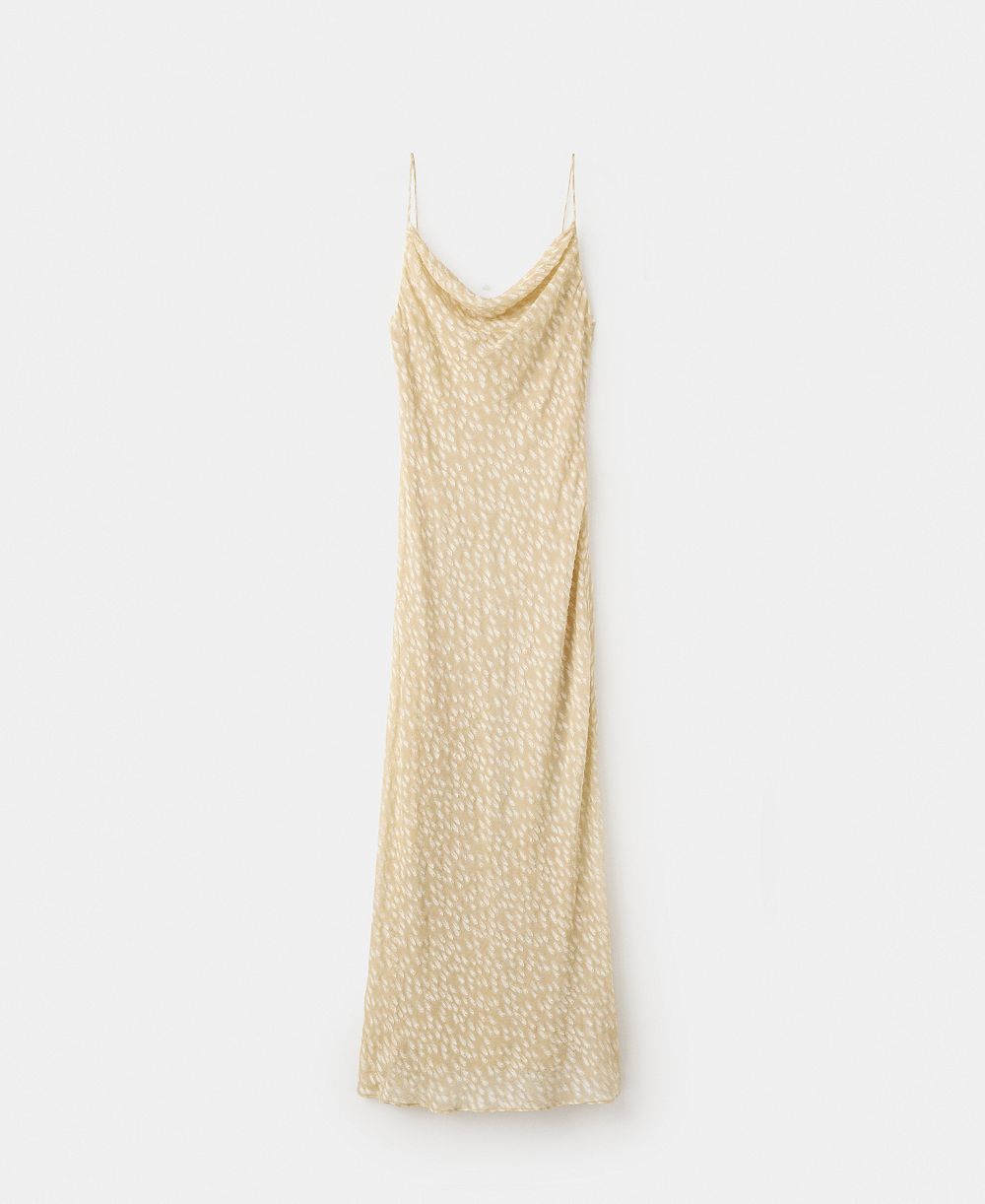 Женское текстурное платье Mango Draped Neckline