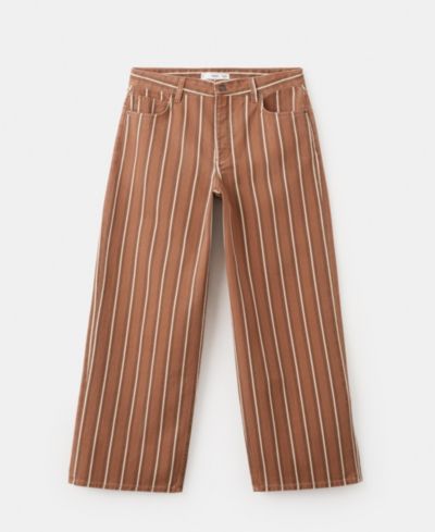 Mango Women's Straight Striped Jeans