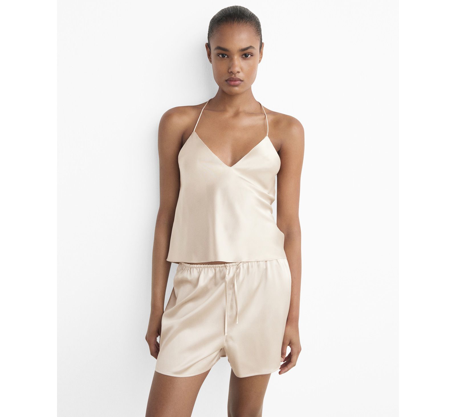 Mango Women's Silk Pajama Shorts