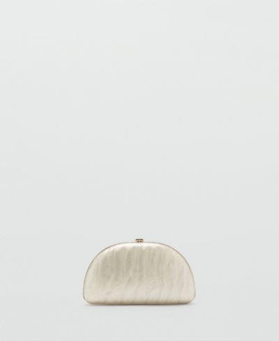 Mango Women's Cultivated Pearl-Effect Clutch Bag