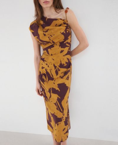 Женское асимметричное платье Mango Printed