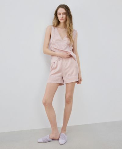Mango Women's Lace Detail Pajama Shorts