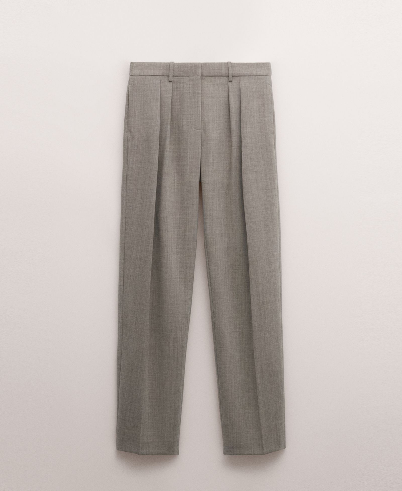 Mango Женские шерстяные брюки Low-Rise