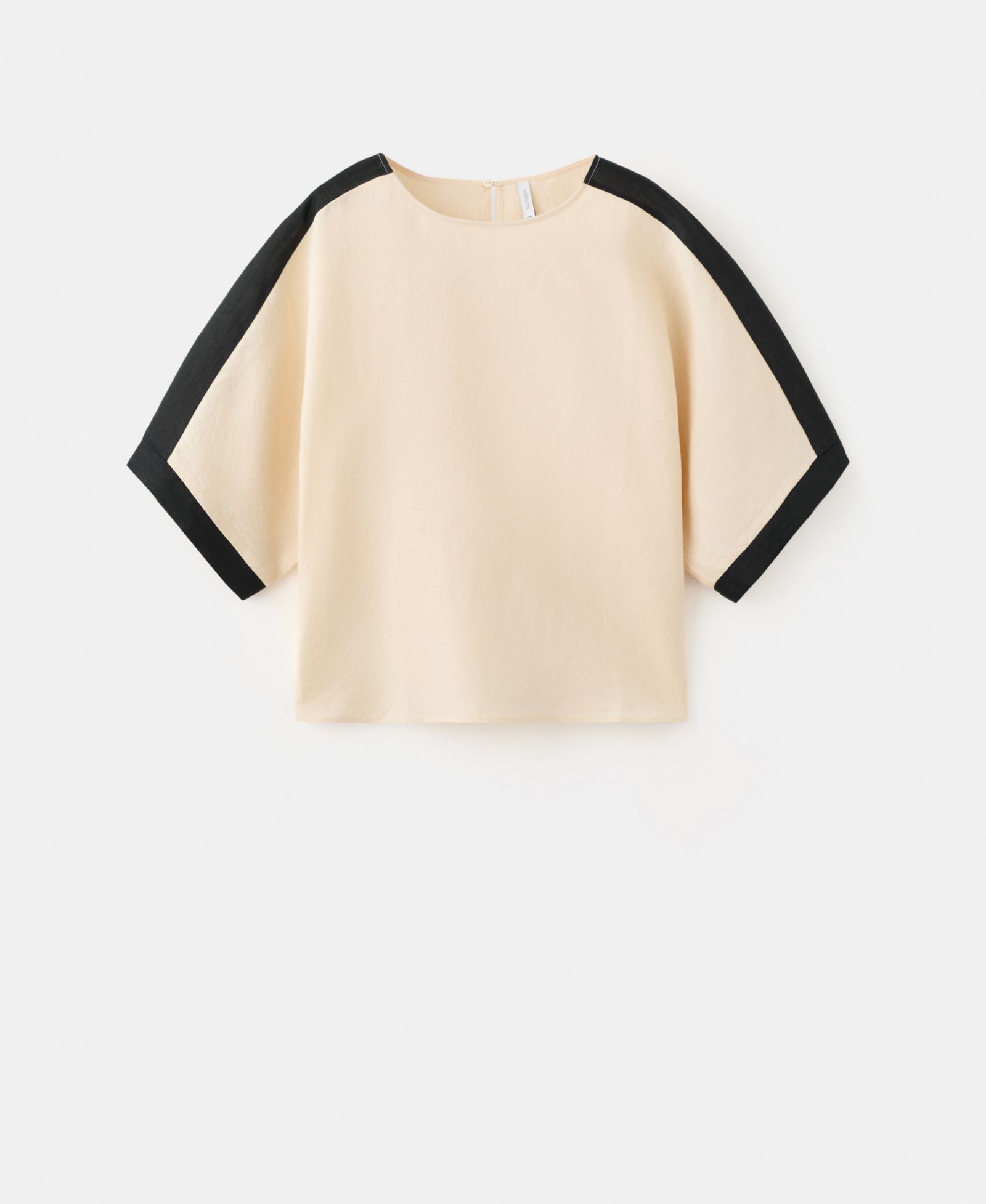 Mango Women's Contrasting Stripes Linen Blouse