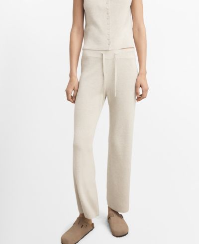 Женские брюки Mango Fluid Cotton-Linen Woven
