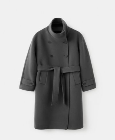 Mango Women's Belt Woolen Coat