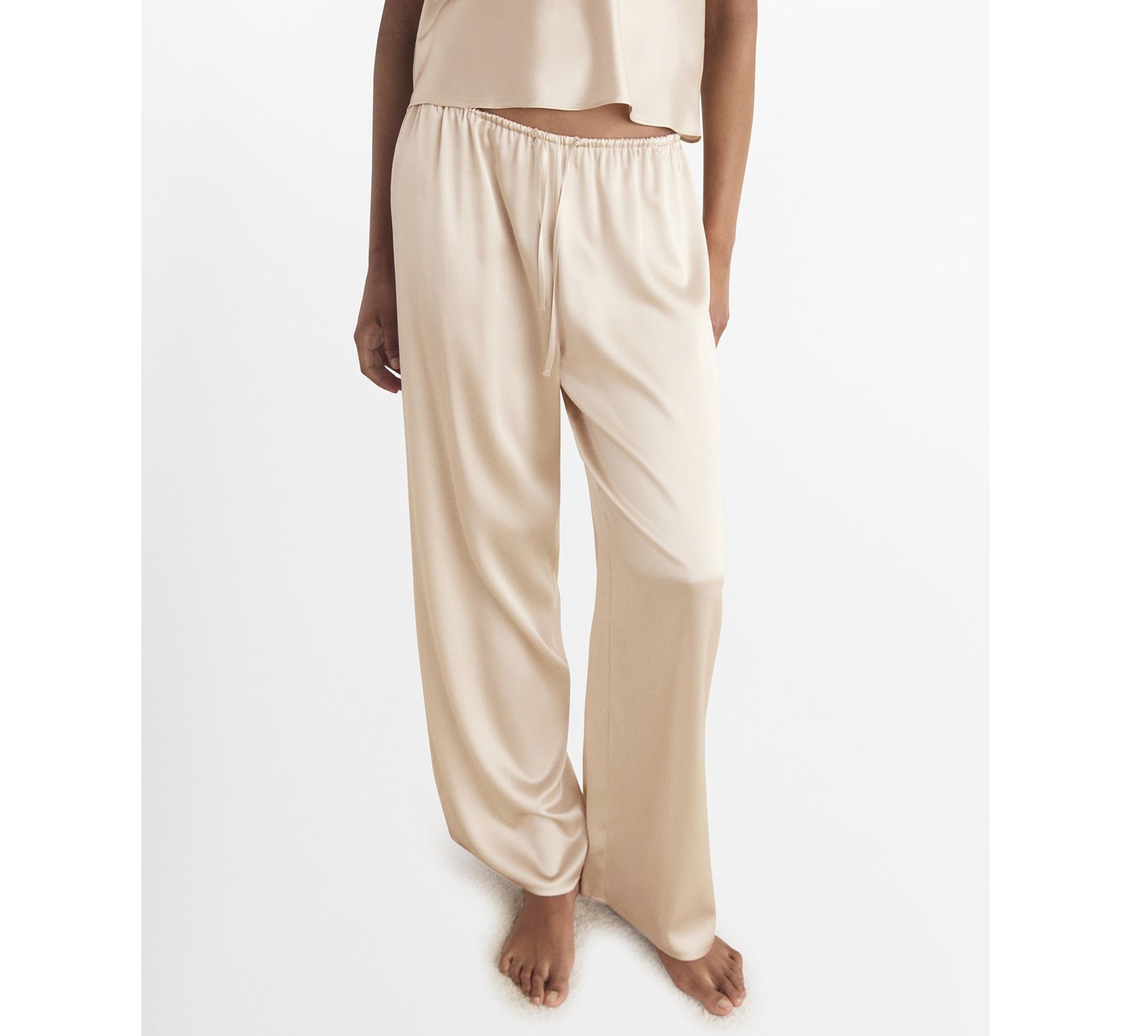 Mango Women's Silk Pajama Pants