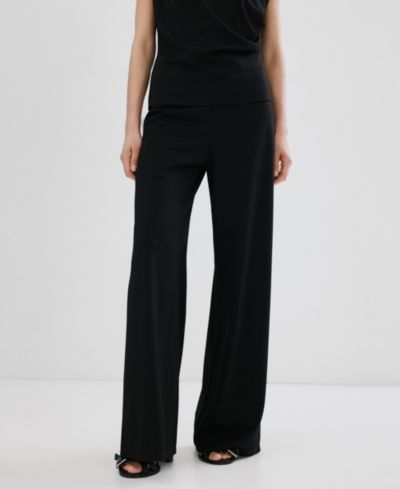 Mango Women's Elastic Waist Straight-Fit Pants