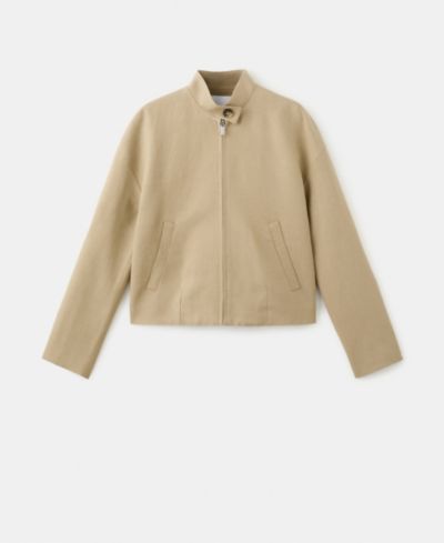 Mango Women's Band Collar Linen Jacket