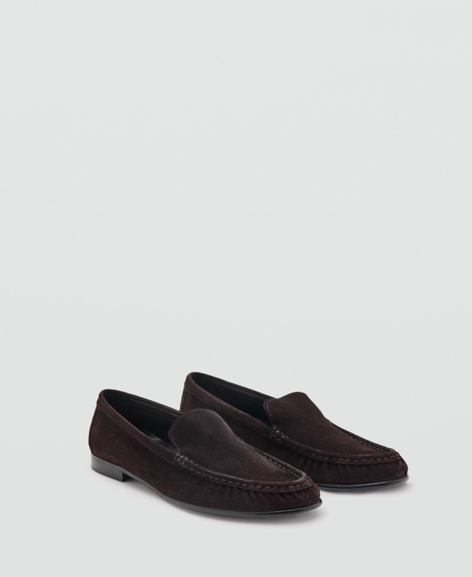 Mango Women's Gathered Suede Moccasins
