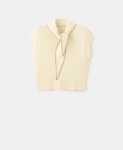 Mango Женский трикотажный топ с деталью Handkerchief