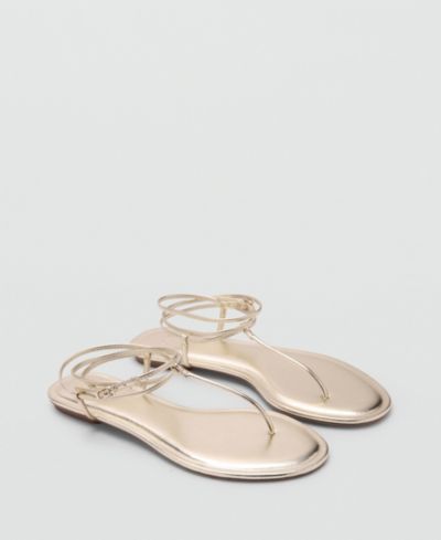 Женские сандалии Mango Metallic Straps