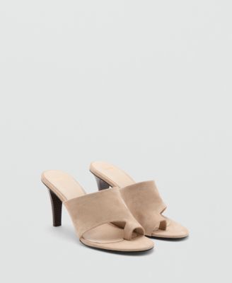 Женские сандалии Mango Suede Funnel-Heel Sandals