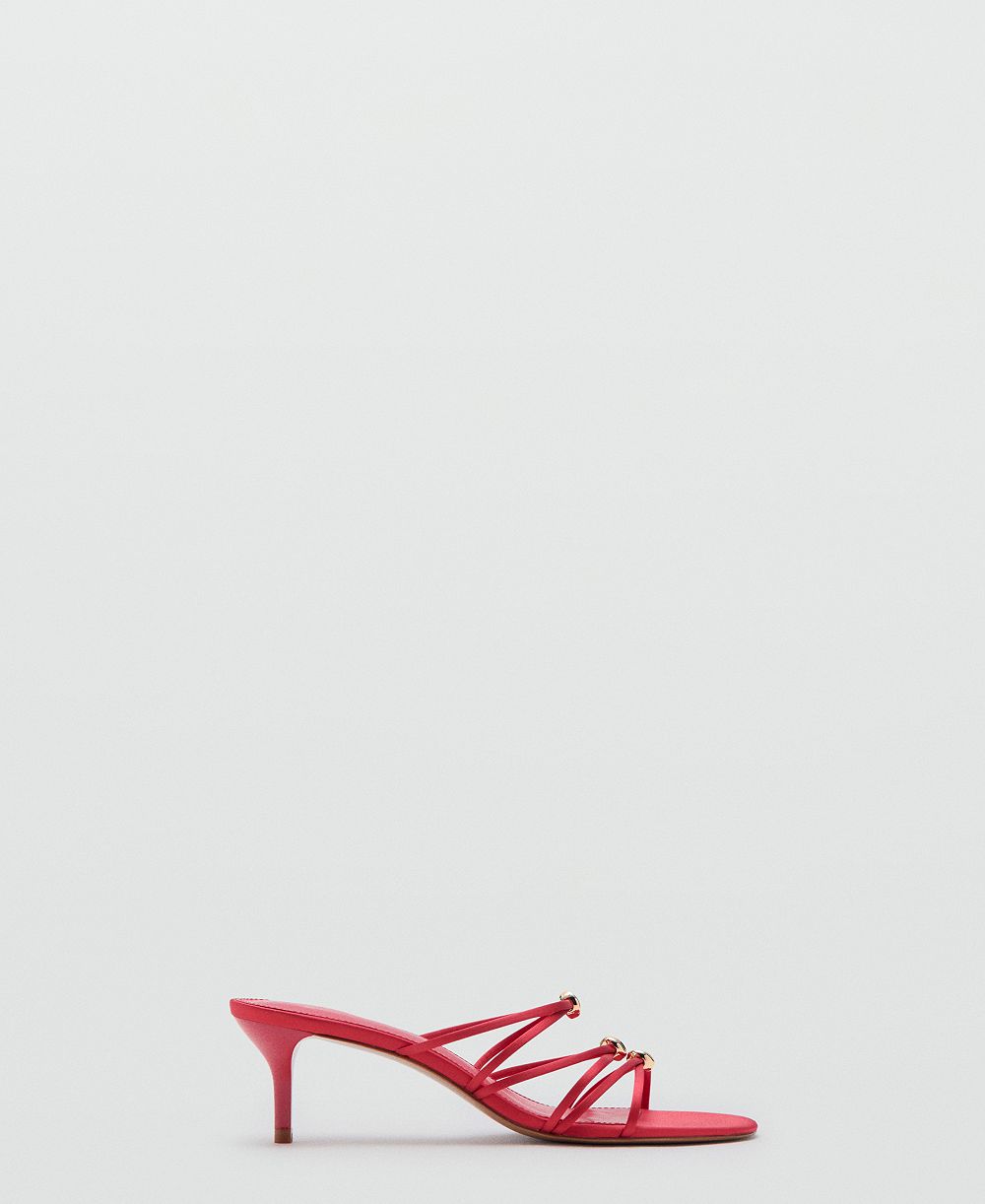Женские босоножки Mango Satin Straps Heeled Sandals