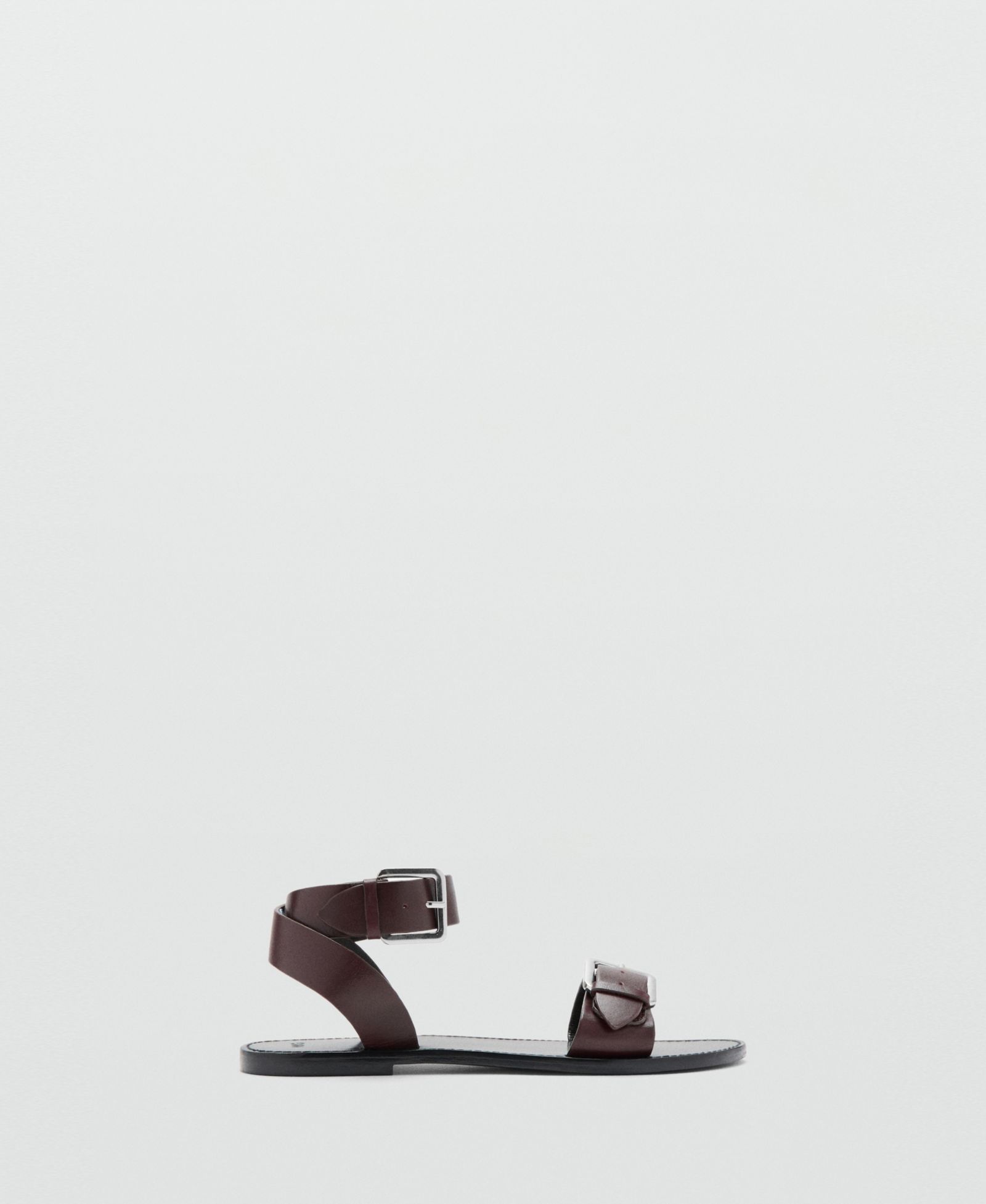 Mango Women's Buckle Leather Sandals