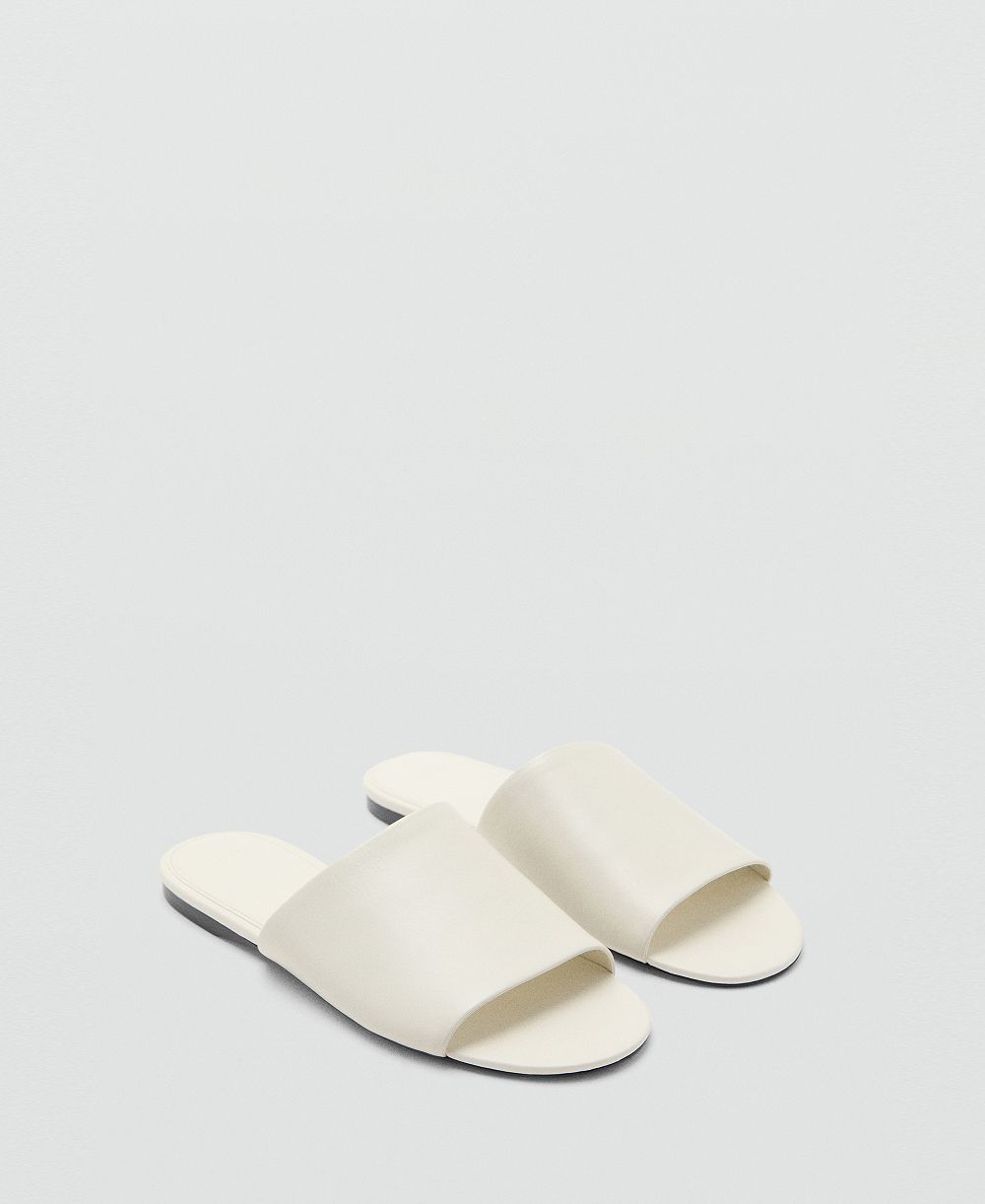 Mango Women's Flat Leather Sandals