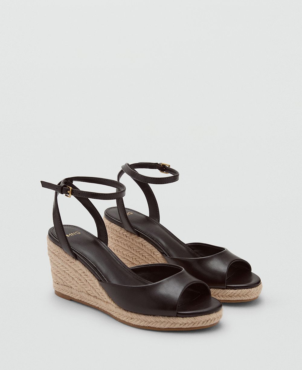Mango Women's Espadrille Wedge Sandals