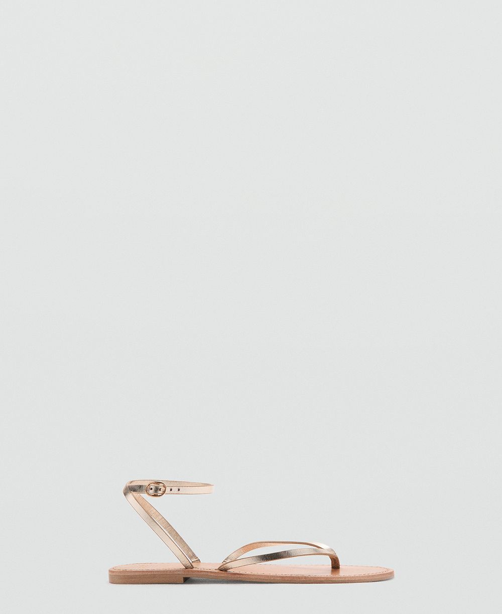 Женские сандалии Mango Metallic Straps