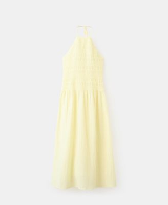 Mango Женское платье с воланами и воротником Halter
