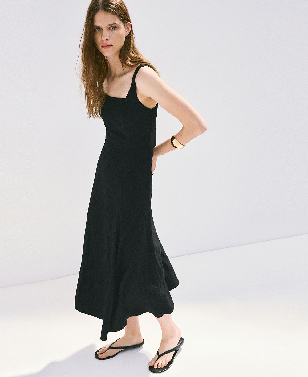 Mango Women's Crinkle-Effect A-Line Dress