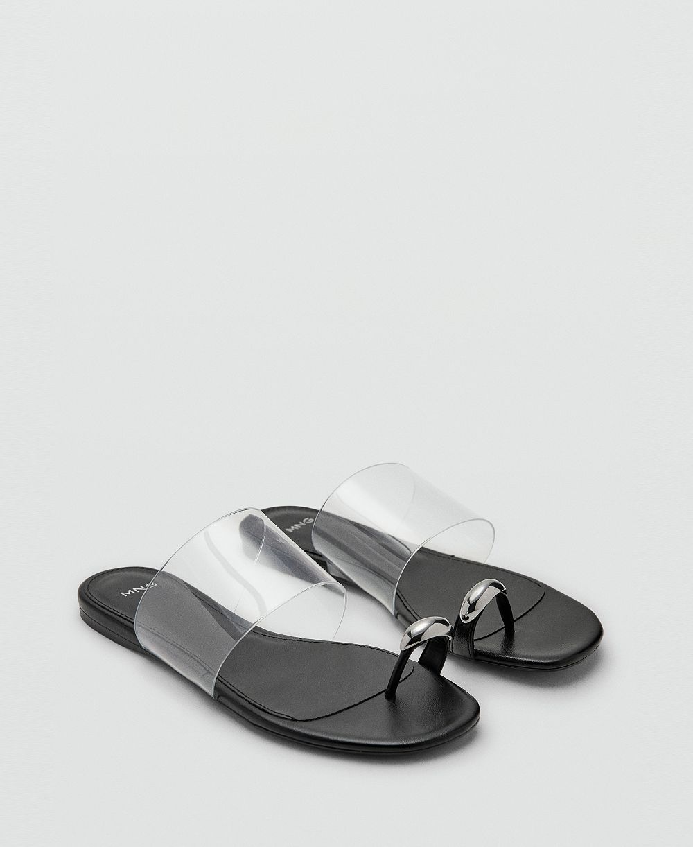 Mango Women's Vinyl Strap Sandals
