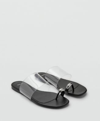Mango Women's Vinyl Strap Sandals