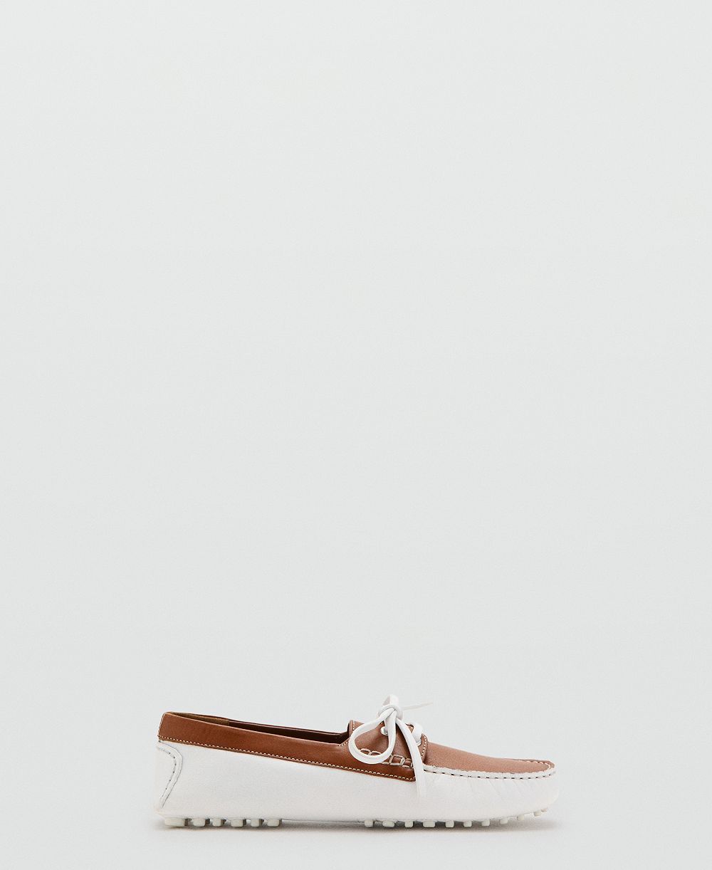 Женские кожаные лодочки Mango Multicolor