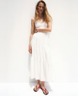 Mango Women's Ruffled A-Line Dress