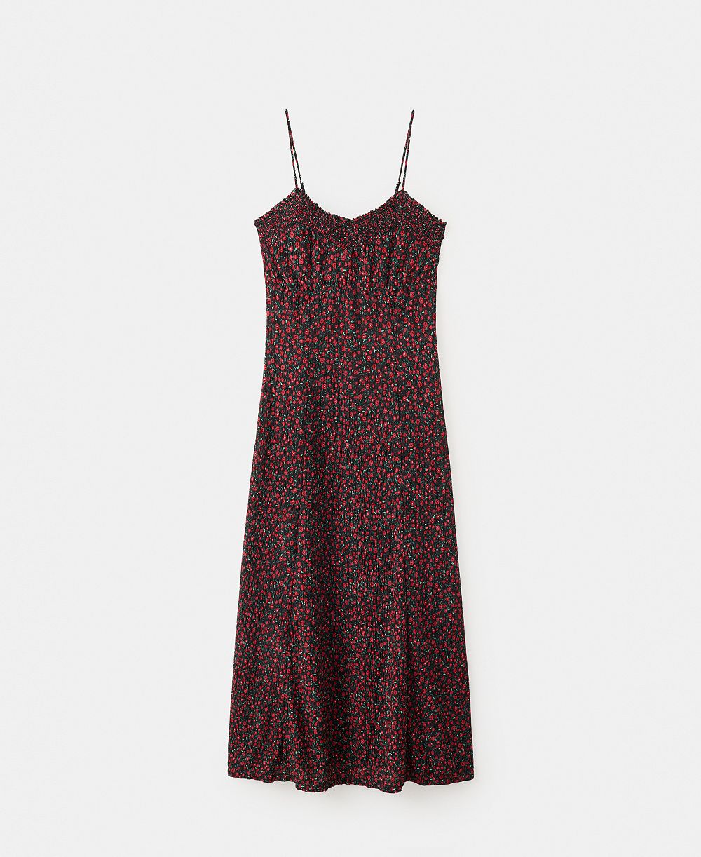 Платье Mango Women's Gathered Neckline Floral Midi-Dress