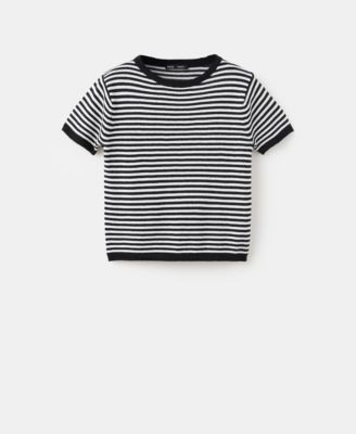 Женский полосатый джемпер Mango Short-Sleeved