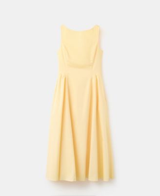 Mango Women's Boat-Neck Ruched Dress
