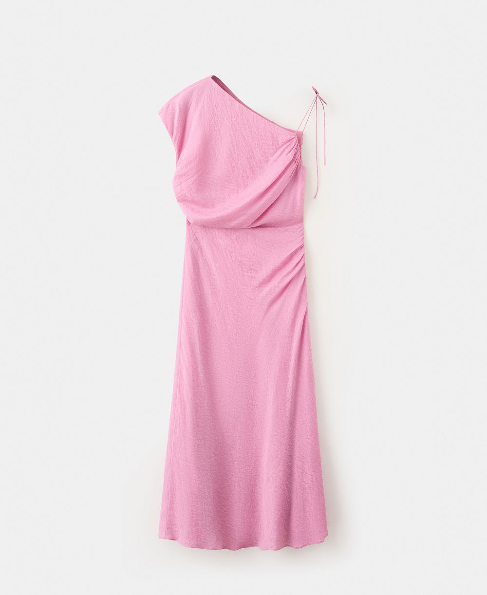 Mango Women's Asymmetrical Bow Detail Dress