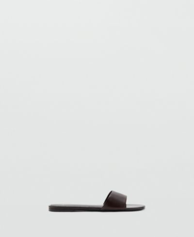 Mango Women's Flat Leather Sandals