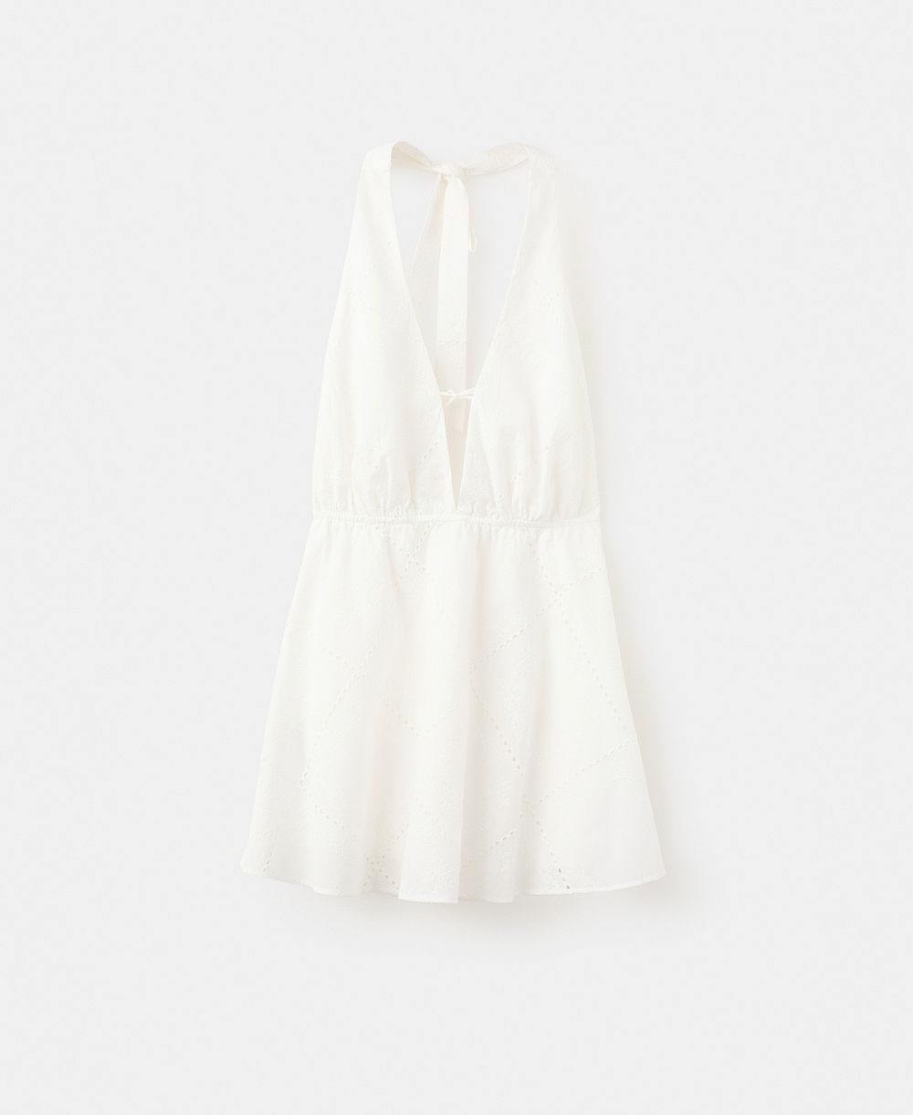 Mango Women's Openwork Embroidery A-Line Dress